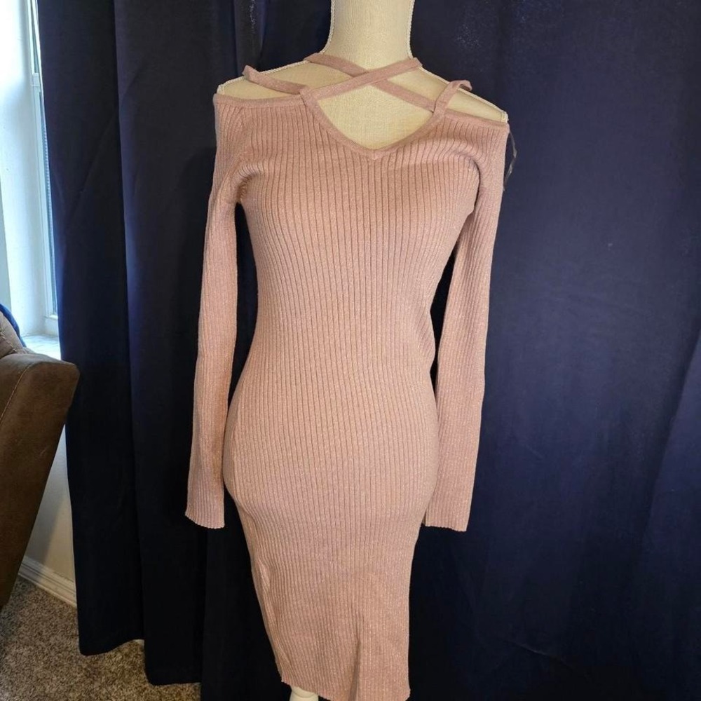 pink bodycon dress with‎ cut out straps Size XXL